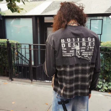 Bottega Desires HYBRID FLANNEL T-SHIRT